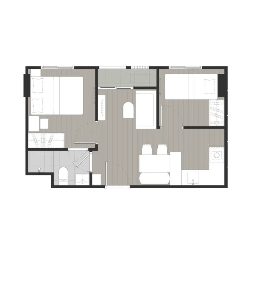 ขายดาวน์ นิว คอร์ คูคต สเตชัน ชั้น 4 ตำแหน่ง 17 วิวสระ Fully Furnished สนใจจองเลย ด่วนๆจ้า