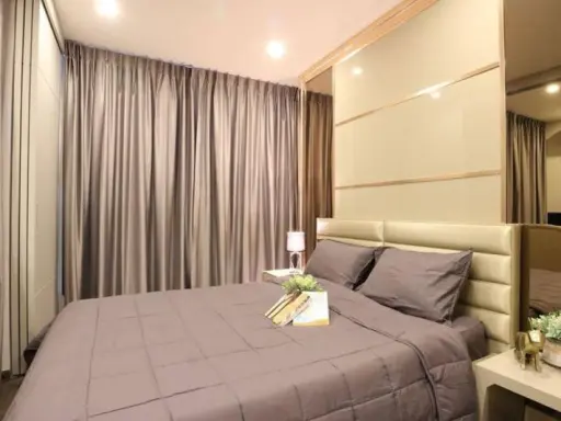 Condo for rent IDEO Q Ratchathewi, room ready to move in immediately, build in, full, private elevator, don't miss it