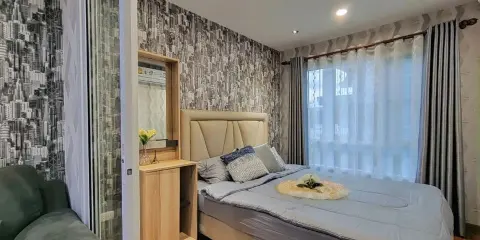 ให้เช่า คอนโด รีเจ้นท์ โฮม สุขุมวิท 81 ห้องแต่งพร้อมอยู่ ติดวอลเปเปอร์อย่างดี สะดวกครบจบที่เดียว