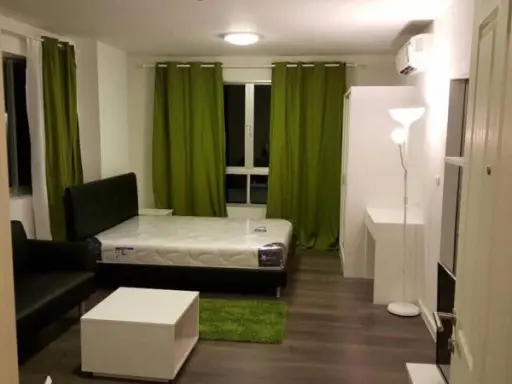 Urgent for rent !! D Condo Campus Resort Bangna, private corner room, nice room, balcony, separate kitchen, don't miss !!