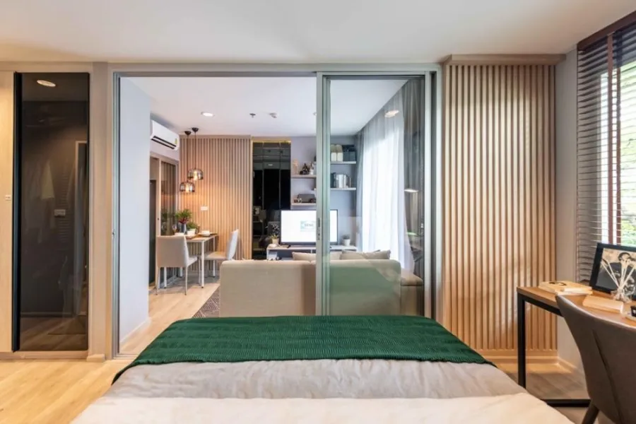 Condo for sale, Niche Mono Chaengwattana, connected to 5 train lines, near BTS Si Rat Station, only 120 m. Hurry up to reserve!