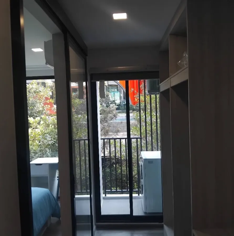 For rent, Kev Embrio Rangsit, 1 Bedroom Extra, separate dressing room, fully furnished, book now.