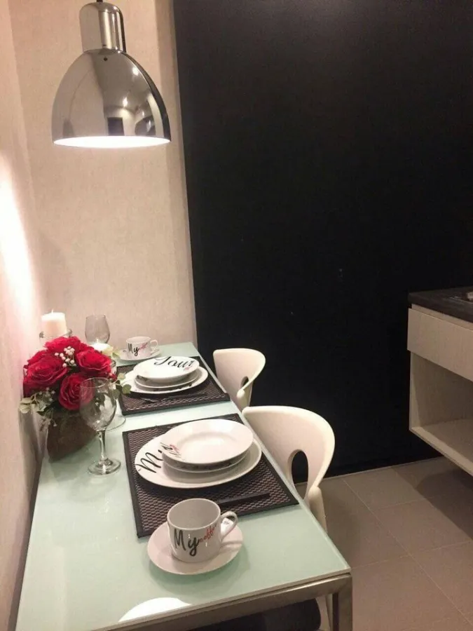 For rent, The Base Park West, 24th floor, city view, beautiful room, fully furnished, ready to move in immediately, book now, hurry up.