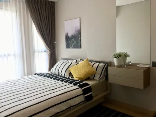 ** Beautiful room, ready to move in ** Clear view, not hot, very beautiful decoration, 1 bedroom, 28 sqm., 12th floor