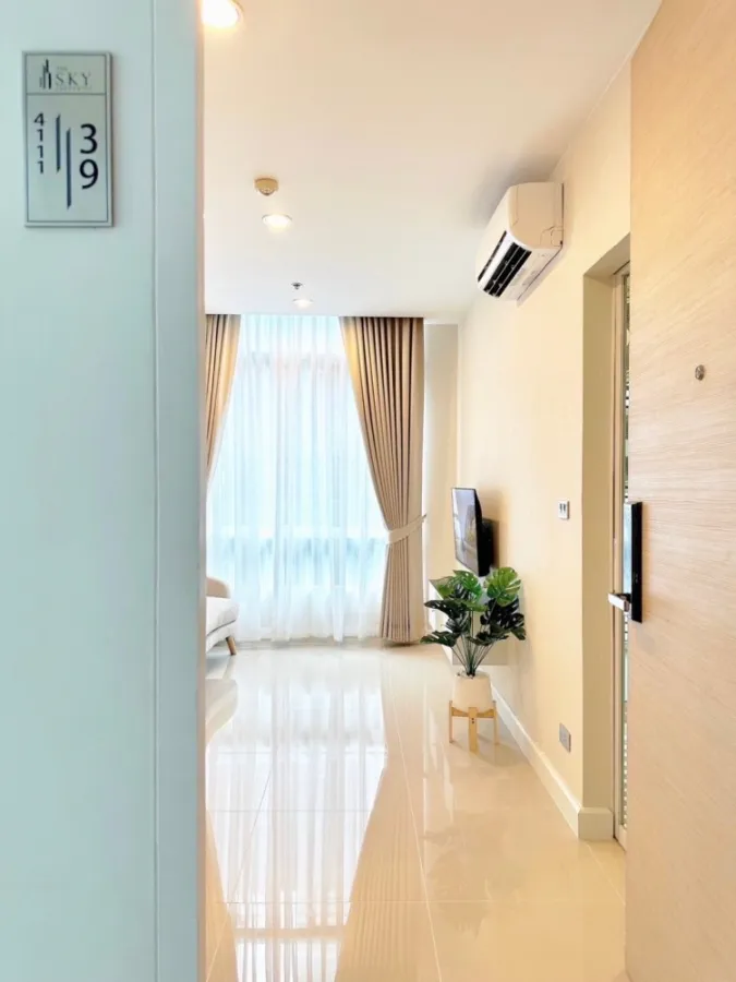 For rent!! Condo The Sky Sukhumvit, beautiful room, 5th floor, Building C, brand new room, beautiful, exactly as shown in the picture, book now!!