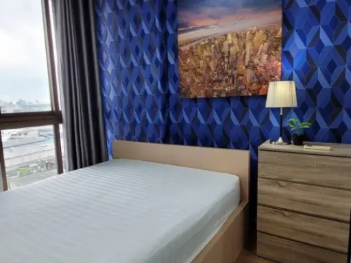 Condo for rent, Ideo Mix Sukhumvit 103, beautiful room, high floor, beautiful view, lots of furniture, close to BTS, come quickly.