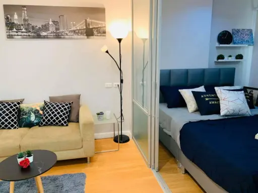 For rent, Lumpini Ville Chaengwattana-Pak Kret, very beautiful decoration, brand new room. Miss it and you'll regret it.