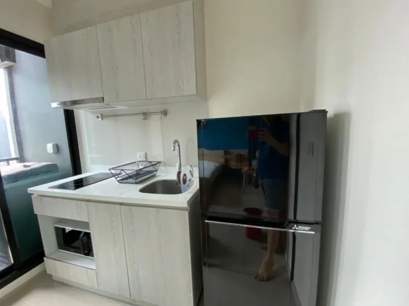 Condo for rent Life Asoke, studio room, 20th floor, fully furnished, electrical appliances ready Hurry up to reserve.