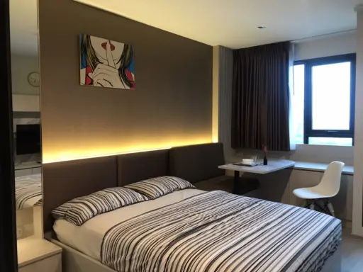 For rent, Life Ladprao, 14th floor, beautiful room, super nice, complete with electrical appliances, book now, don't wait