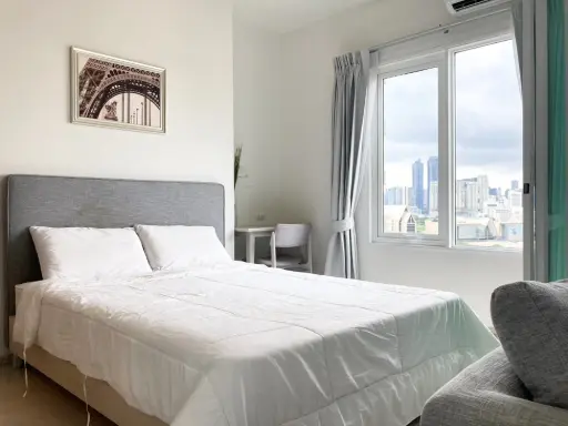 For rent!! Condo Chapter One Eco Ratchada-Huai Khwang The room is very beautifully decorated. Just come and move in right away. Don't miss it!!