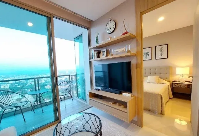 ขาย The Riviera Wong Amat Beach ชั้น 32 ห้องมุม แต่งครบ น่าอยู่ สนใจจองเลย