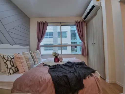 Condo for rent, Lumpini Ville On Nut-Pattanakarn, beautiful room, ready to move in, friendly price, easy to travel, don't wait!