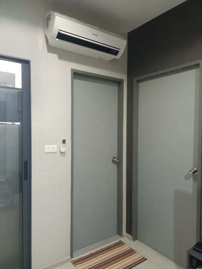 Condo for sale, Ideo Sukhumvit 115, decorated with wallpaper, high floor, swimming pool view, reserve first, own first.