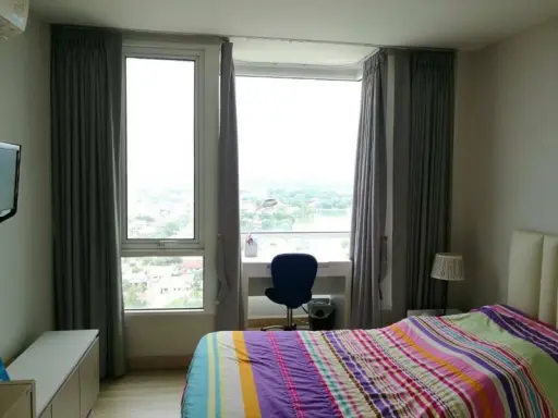 Selling M Society, Muang Thong Thani, this room has a great view, fully furnished, 2 bedrooms, very good price, hurry up, you will regret it.
