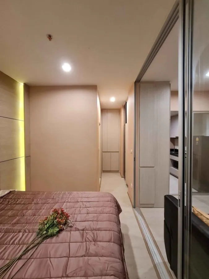 For rent, Niche Mono Sukhumvit-Puchao, 9th floor, good view, comes with Buit-In, awesome wall, beautiful and livable like this. Book now.