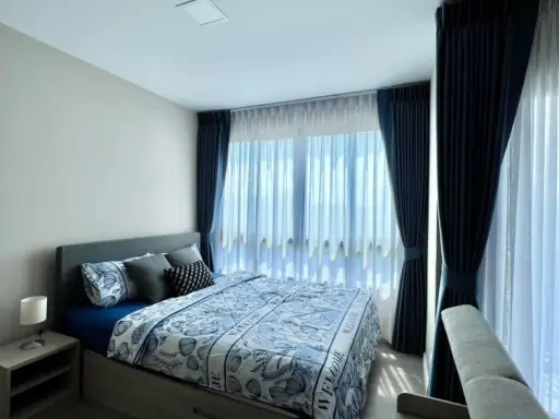 For rent, D Condo Hideaway Rangsit Phase 4, corner room, open view, fully furnished, fully booked, hurry up.