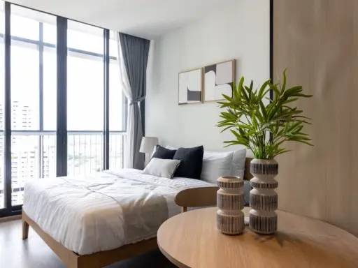 For rent: Park 24 Origin Phrom Phong, studio room, decorated in a cool theme, good location, fully furnished, reserve now!