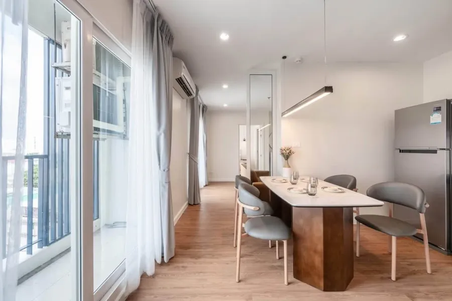 For sale: The Key Prachachuen, size 66 sq m, 10th floor, Building B, unblocked view, fully furnished, ready to move in immediately.