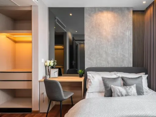 For rent Wish Signature Midtown Siam, beautiful room, luxurious decoration, very high class, fully furnished and electrical appliances, book now.