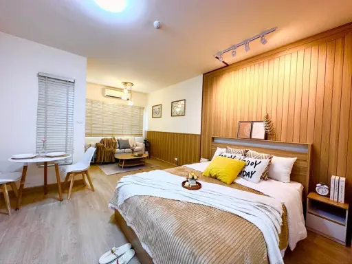 For sale: A Space Sukhumvit 77, minimalist decorated room, minimalist style, good furniture. Don't postpone it, reserve quickly.