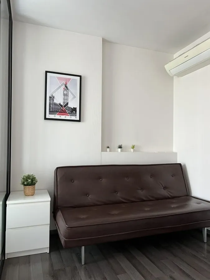 ให้เช่า คอนโด The base park west สุขุมวิท77 ห้องน่าอยู่ ขนาดกว้างกำลังดี เฟอร์ครบ จบที่เดียว จองเลย