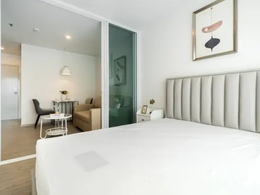 ให้เช่า Regent Home Bangna 1 ห้องนอน 1 ห้องน้ำ ตกแต่งสไตล์มินิมอลคุมโทน เห็นวิวโค้งน้ำบางกระเจ้า จองด่วน
