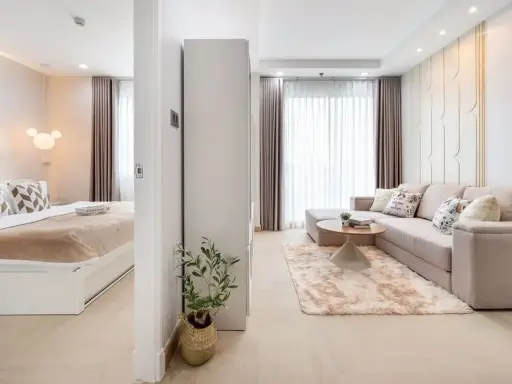 ขาย Supalai Wellington ขนาดห้องใหญ่ 47 ตรม. ห้องโถงนั่งเล่นกว้าง วิวโล่ง ชั้น 6 เฟอร์นิเจอร์ เครื่องใช้ไฟฟ้า ครบพร้อมอยู่ images