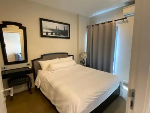 For sale The Crest Sukhumvit 49, size 35 sq m, 9th floor, beautiful view, no block, fully furnished.