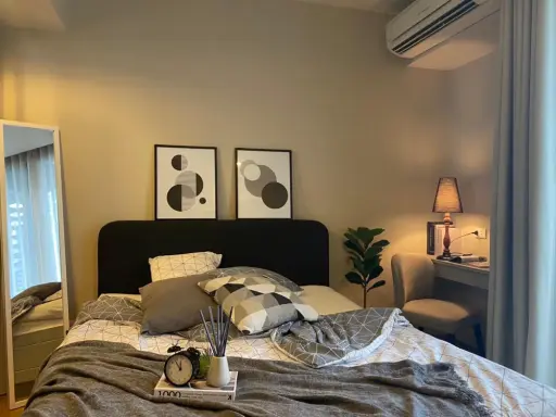 Condo for rent, The Editor, private corner room Decorate with cool tones You can just drag your bags in. Hurry up to reserve.
