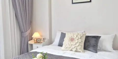ให้เช่า คอนโด Atmoz Tropicana Bangna ห้องแต่งพร้อมอยู่ โทนขาว สบายตา ราคาสบายกระเป๋า มาจองเลย อย่าพลาด