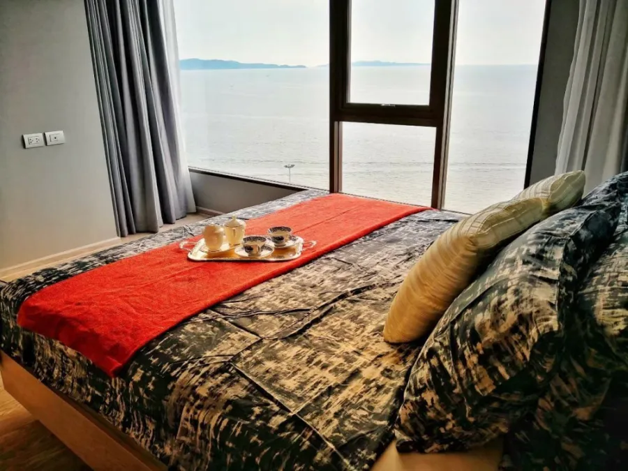 For rent, Aeras Condo (Jomtien), beautiful sea view, wide room, ready to move in, good atmosphere, convenient, complete, book now!