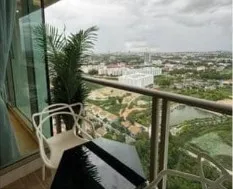 ให้เช่า The Rivera Jomtien Pattaya ชั้นสูง วิวสวย บรรยากาศดีมาก ห้องตกแต่ง Buit-In หัวเตียงสวยๆ ด่วน