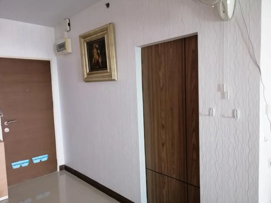 For rent, Supalai Park Kaset, big room, furniture and complete set of electrical appliances, get a view of the pool, don't miss it.