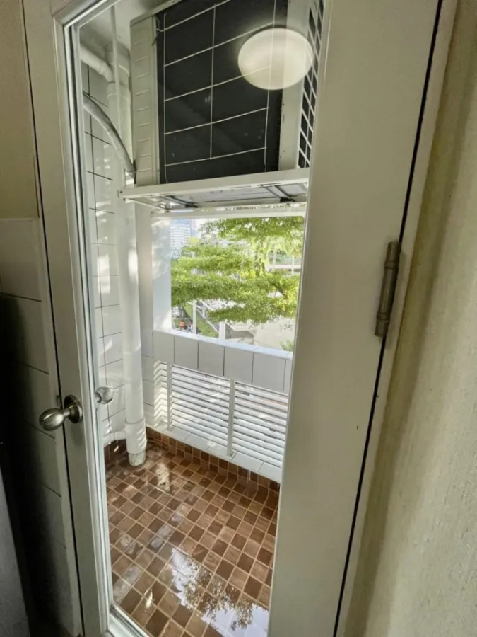 Condo for rent, Garden Asoke-Rama 9, partitioned room, fully furnished, ready to move in, can't miss it