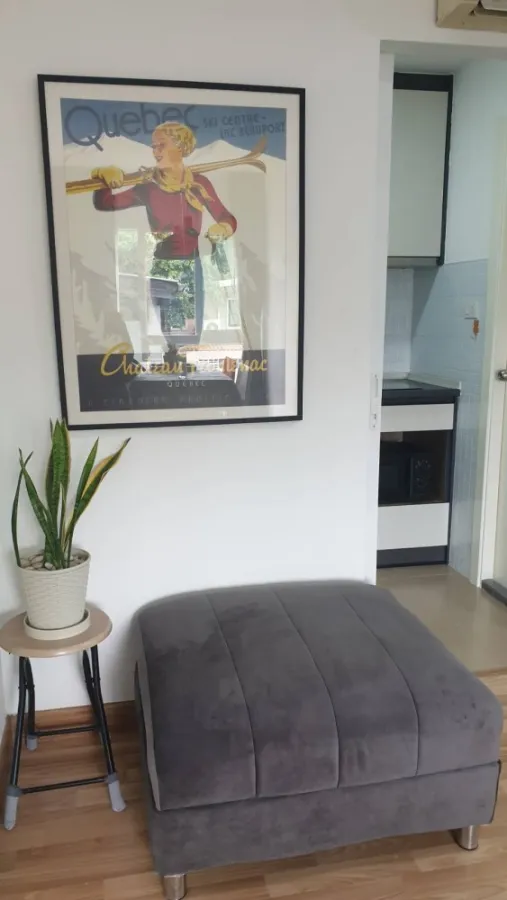 For sale, for rent, Condo The One Plus D Hua Mak 12, spacious room, beautifully decorated, worth living in, you shouldn't miss it.