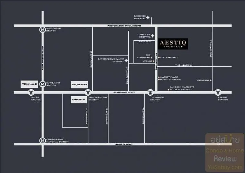 ขายดาวน์ AESTIQ Thonglor ขนาด 83.50 ตรม. คอนโดหรู กลางทองหล่อ ชั้น 30 ลิฟท์ส่วนตัว ความสะดวกครบครัน