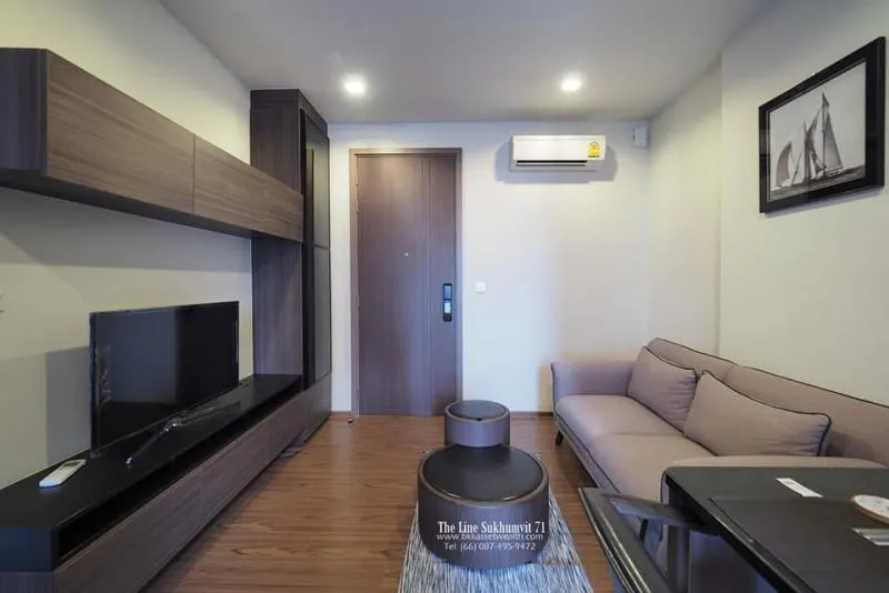 Sell The Line Sukhumvit 71, size 31 sq.m., 18th floor, beautiful room, fully furnished, near bts, do not miss.