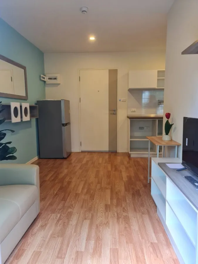 Condo for rent, Lumpini Ville Ratburana - River View, 2 headboards decorated with wallpaper, shady, nice to live in. Reserve now.