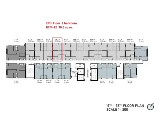 ขายดาวน์ Aspire อ่อนนุช สเตชั่น 1 Bedroom ขนาด 30.5 ตรม. ชั้น 29 ตำแหน่งสวย วิวไม่โดนบัง ต้องจอง images