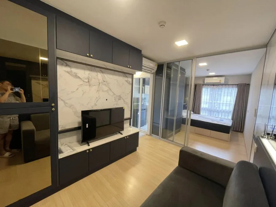 For rent, Plum Condo Rangsit Alive Phase 2, 5th floor, Building A, pool view, beautiful room, nice to live in. Hurry and reserve now. Don't wait.