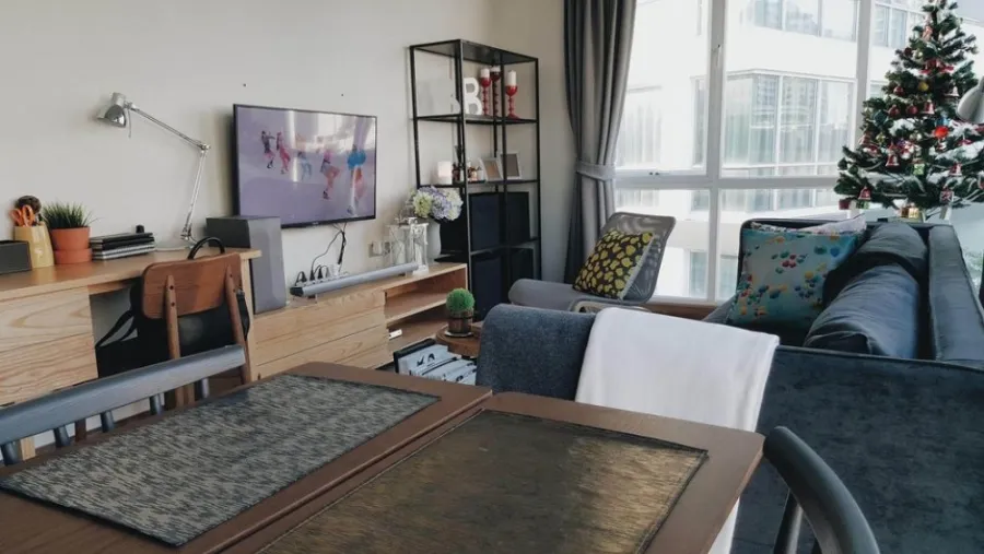 Sale, rent, Garden Asoke-Rama 9, corner room, fully furnished and appliances Ready to move in. Book now.