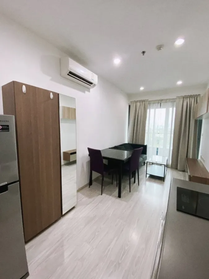 Condo for rent or sale, Ideo Mobi Sukhumvit Eastgate, nice room, modern style, soft tones, don't miss it