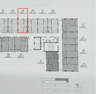 Selling down payment New Cross Khu Khot Station, Building F, 6th floor, good project, nice location, hurry and reserve now, don't wait.