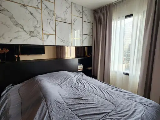 Condo Life Asoke for rent, fully furnished room Good built-in You can hurry up and reserve it today, don't wait.