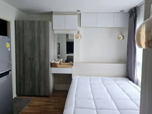 For rent: Lumpini Ville Pranangklao-Riverview, beautifully decorated minimalist-style room with full furnishings. Just bring your suitcase and move in