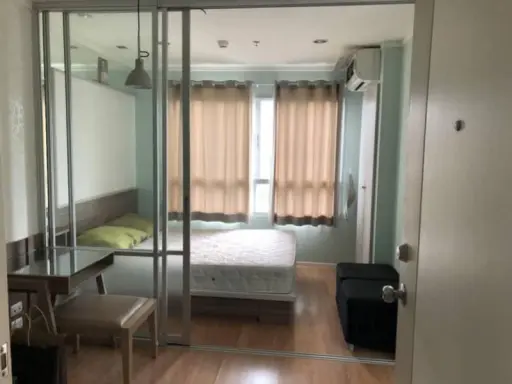 Condo for rent, Lumpini Ville Sukhumvit 77, beautiful room, well organized, beautiful view, fully furnished Easy to travel, close to BTS, urgently grab