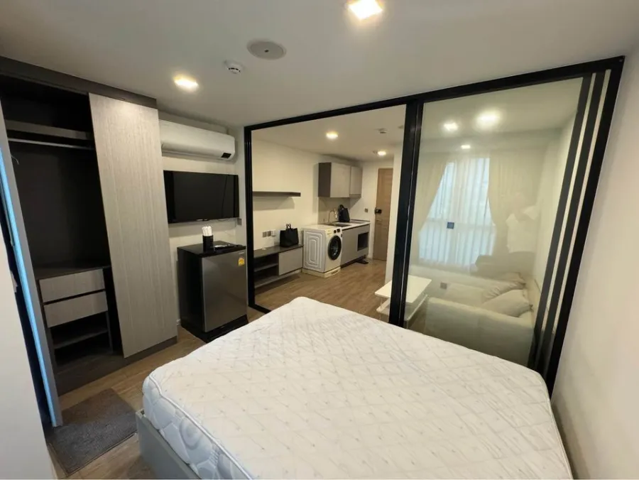ให้เช่า คอนโด ATMOZ Ladprao 15 ชั้น 5 ห้องตกแต่งเรียบง่าย น่าอยู่ มาแต่ตัวเข้าอยู่ได้เลยจ้า