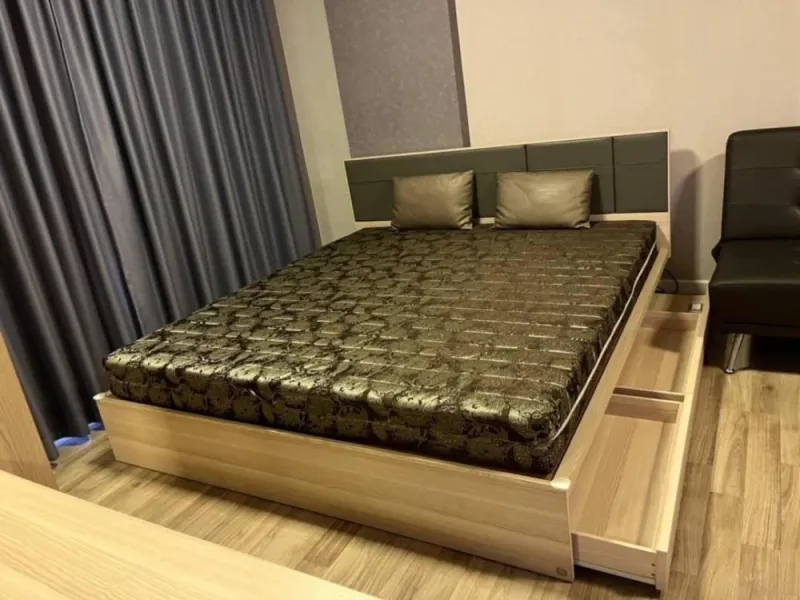 ให้เช่า D condo campus rangsit เฟส2 ห้องพร้อมอยู่ เฟอร์ เครื่องใช้ไฟฟ้าครบ มาแต่ตัวเข้าอยู่ได้เลย