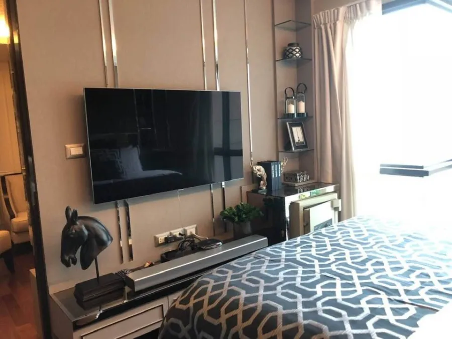 For sale, for rent, The Address Sukhumvit 61, 4th floor, spacious room, comfortable, beautifully decorated, livable. If interested, hurry and reserve
