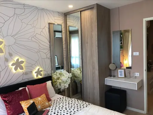 Rent Icono Green Space Sukhumvit 77 Phase 1, beautiful room, beautiful decoration, can't miss it